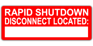 RAPID SHUTDOWN DISCONNECT LOCATED